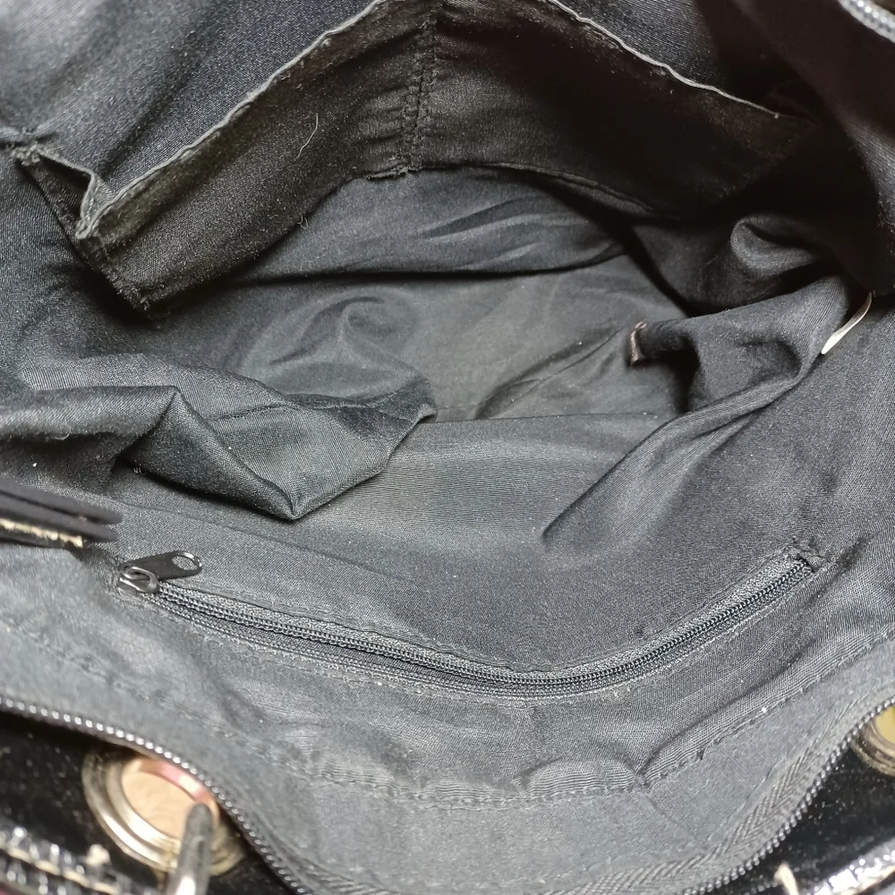 Strata Glossy Animal Print Tote Purse - Picture 10 of 12